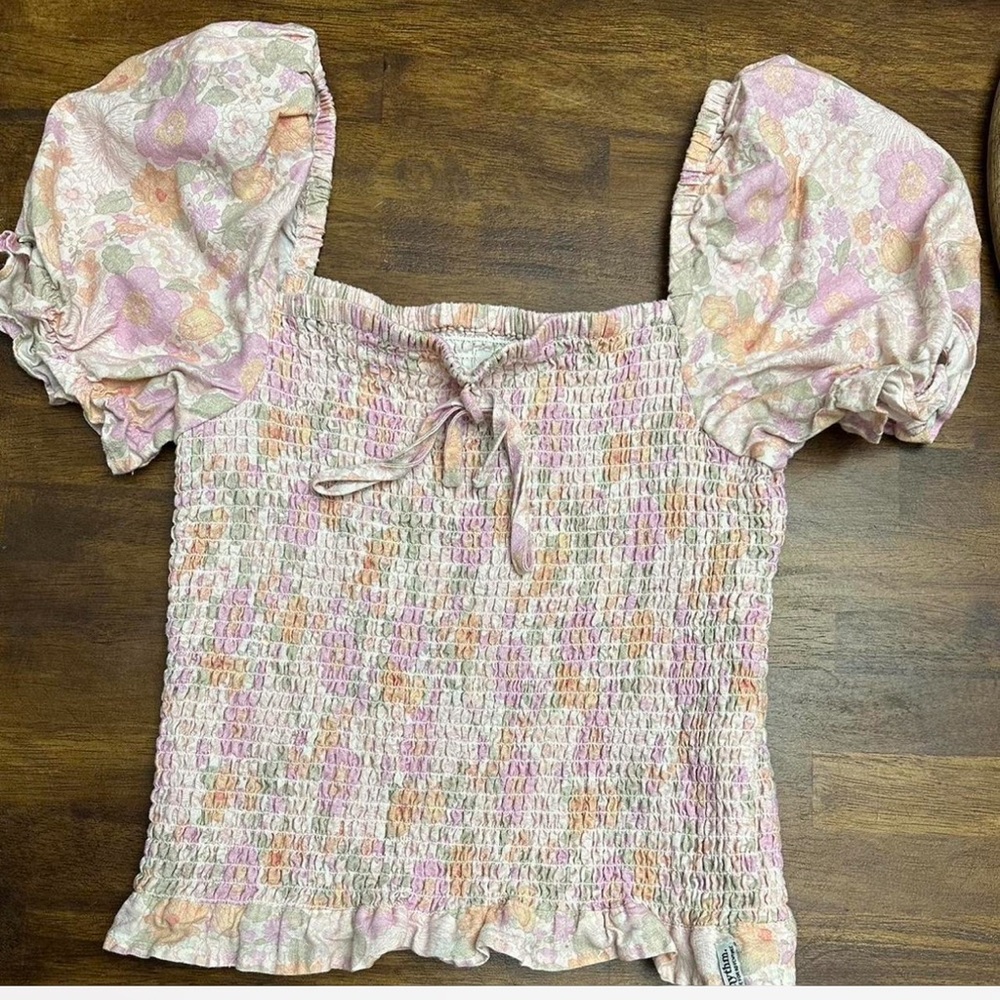 Rhythm pink floral shirt